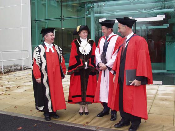 The Vice Chancellor, The Mayor of Durham, Dr Peter Ogden, Prof Richard Ellis